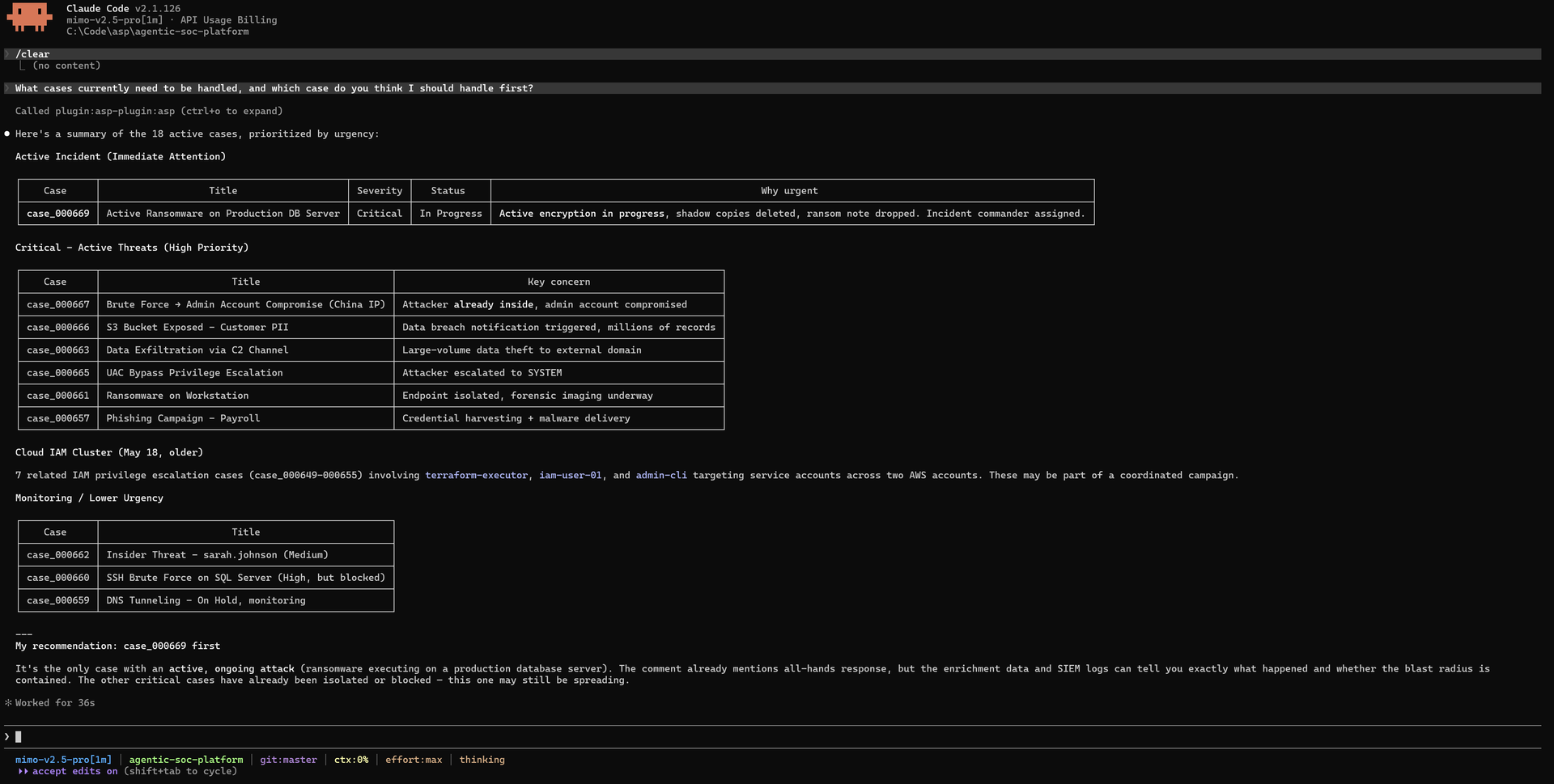Agentic SOC Platform