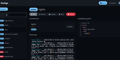 Dockge screenshot thumbnail
