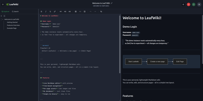 LeafWiki screenshot thumbnail