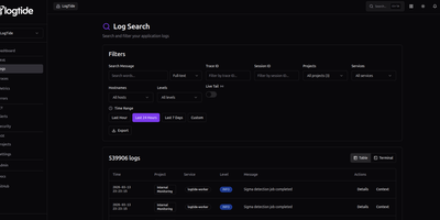 LogTide screenshot thumbnail