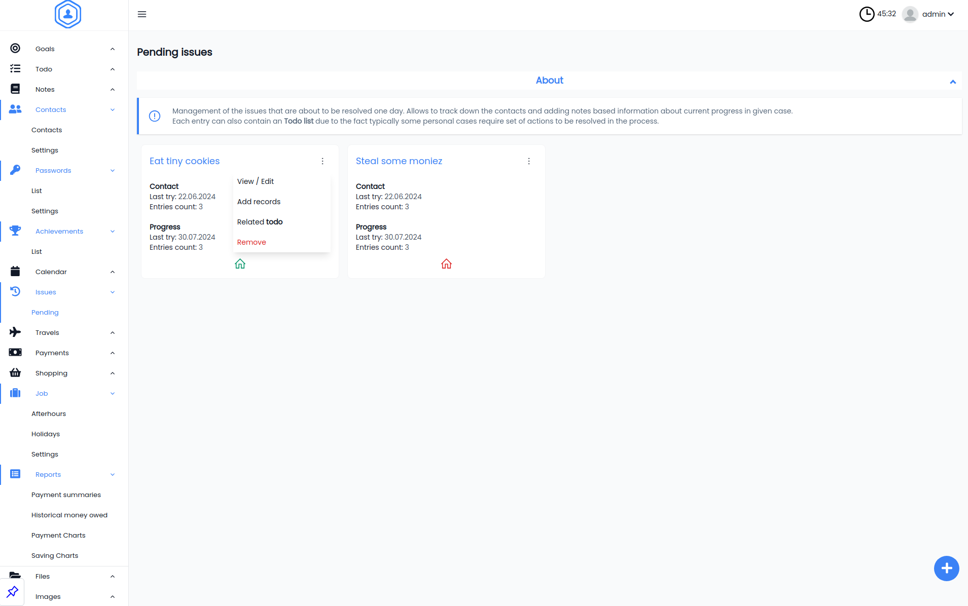Personal Management System