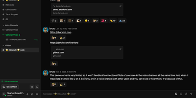 Sharkord screenshot thumbnail
