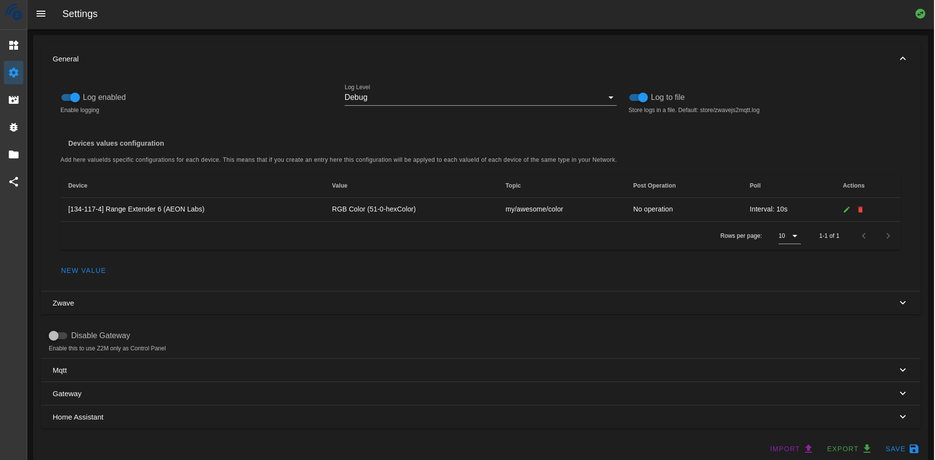 Z-Wave JS UI